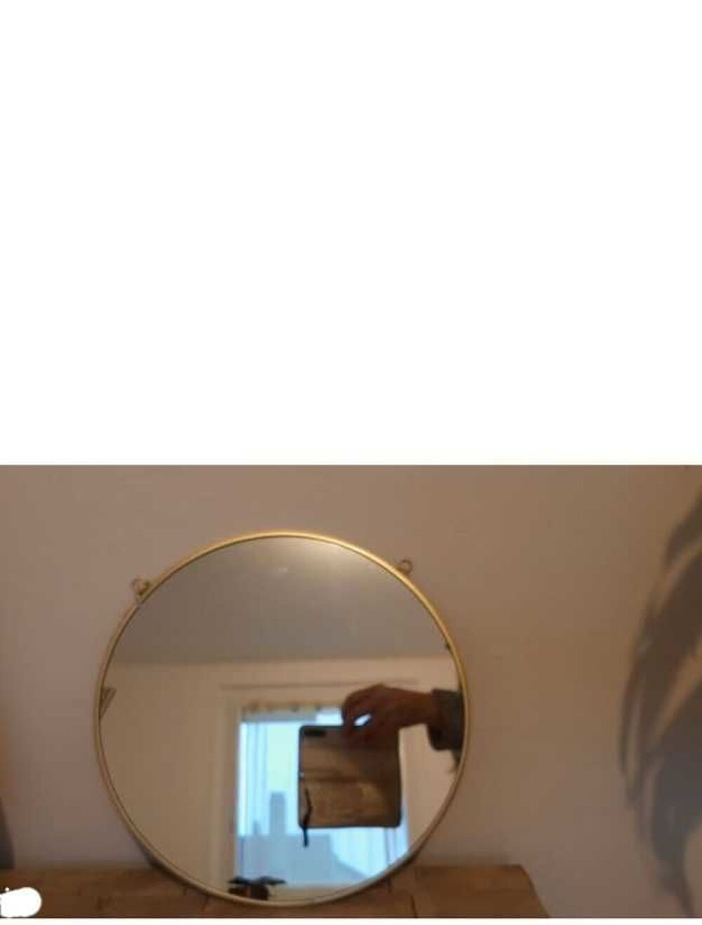 miroir rond dor&eacute; Décoration