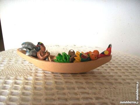 bateau pirogue céramique artisanat vintage 13 Thizy (69)