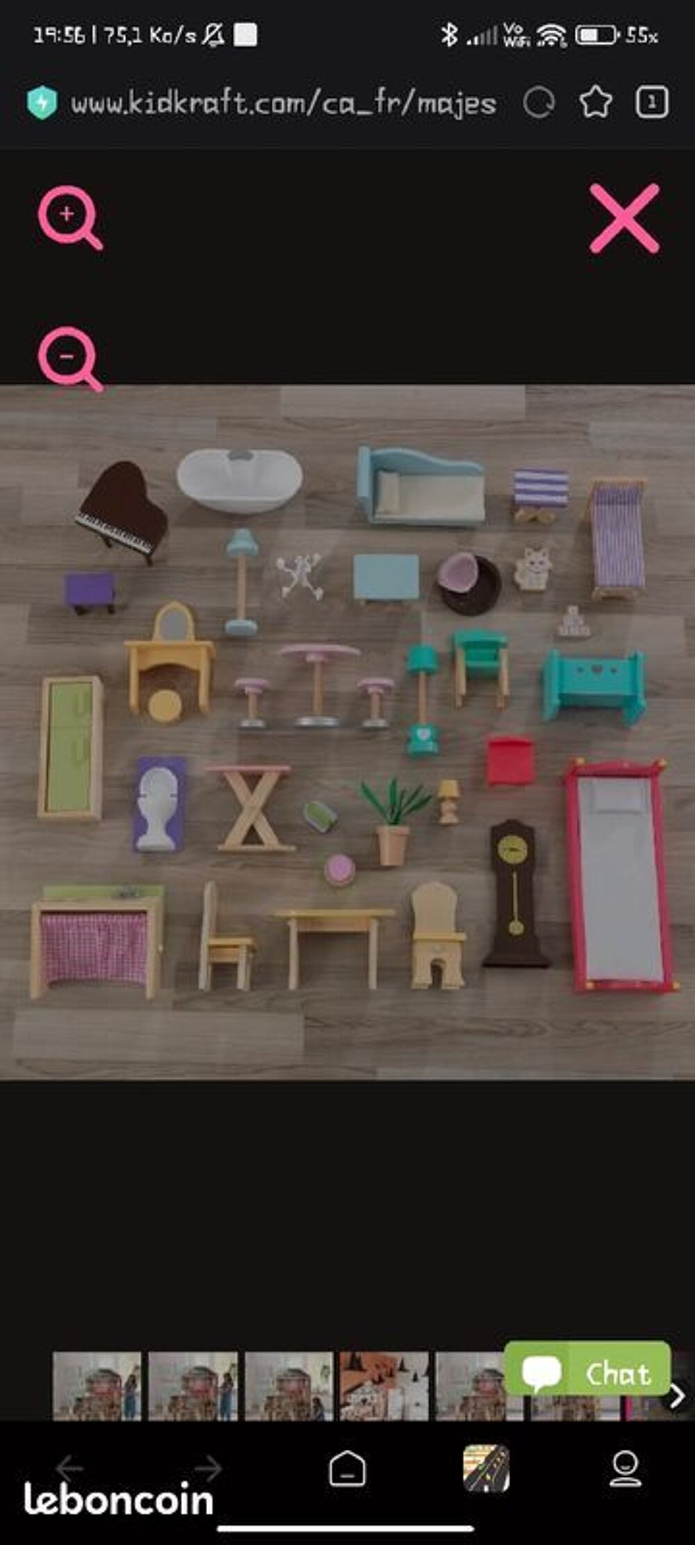 Maison de poup&eacute;es en bois Mobilier enfants