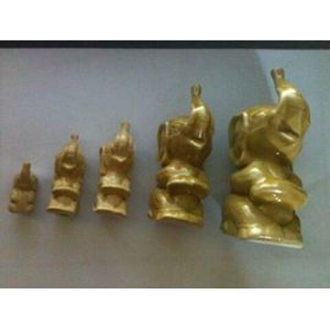 Troupeau 5 �l�phants c�ramique 25 Bosc-le-Hard (76)