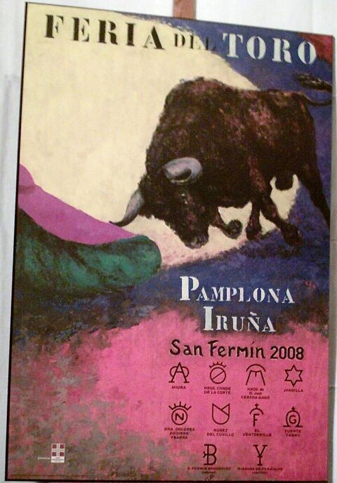 Choix de panneaux :  AFFICHES  ORIGINALES  PAMPLONA 1 Anglet (64)