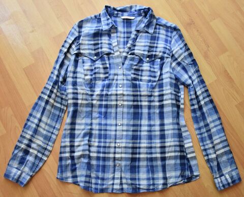 Taille 40. Chemisier bleu avec fils métallisés. Camaieu. 9 Gujan-Mestras (33)