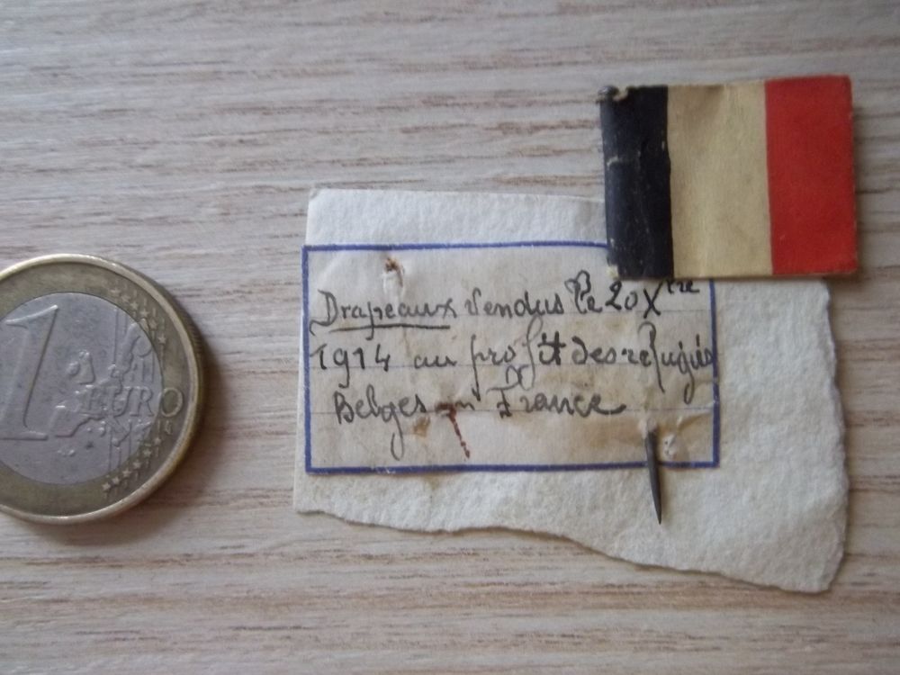 souvenirs 1914 r&eacute;fugi&eacute;s Belge en France insigne collection 