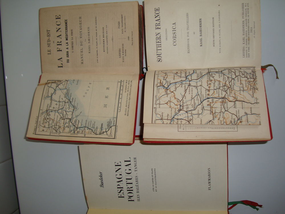Guides Baedekers ,objets anciens ,cartes ,plans 