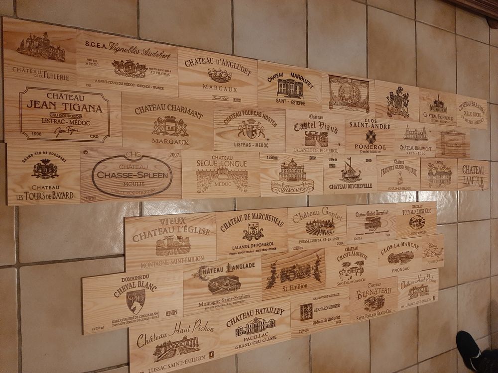 Estampes de caisses de vin Décoration