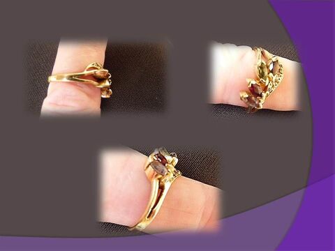Bagues plaqu or + pierres  Maty  40 Nice (06)