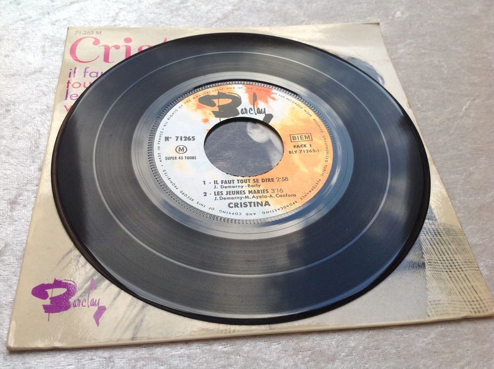 CRISTINA IL FAUT TOUT SE DIRE Envoi Possible
CD et vinyles