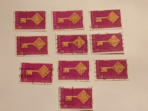 Timbre France europa 1968 oblit�r�s - lot 0.50 euro 0 Marseille 9 (13)