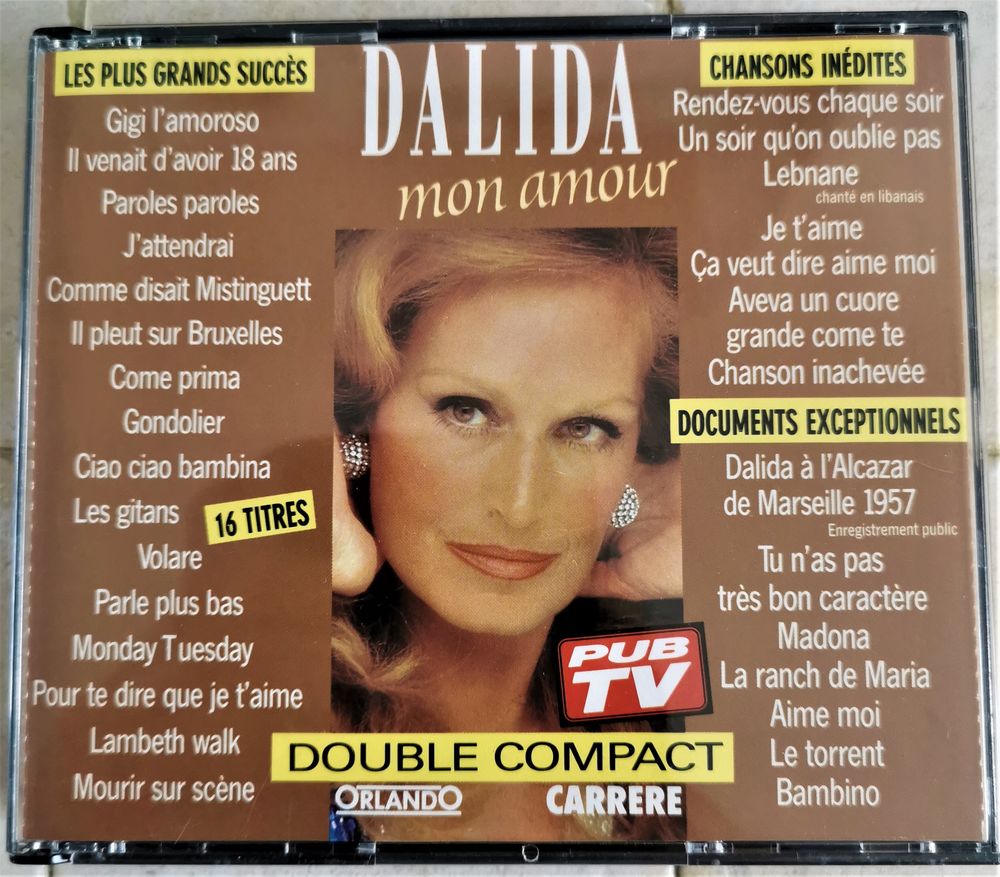 DOUBLE CD DE DALIDA CD et vinyles