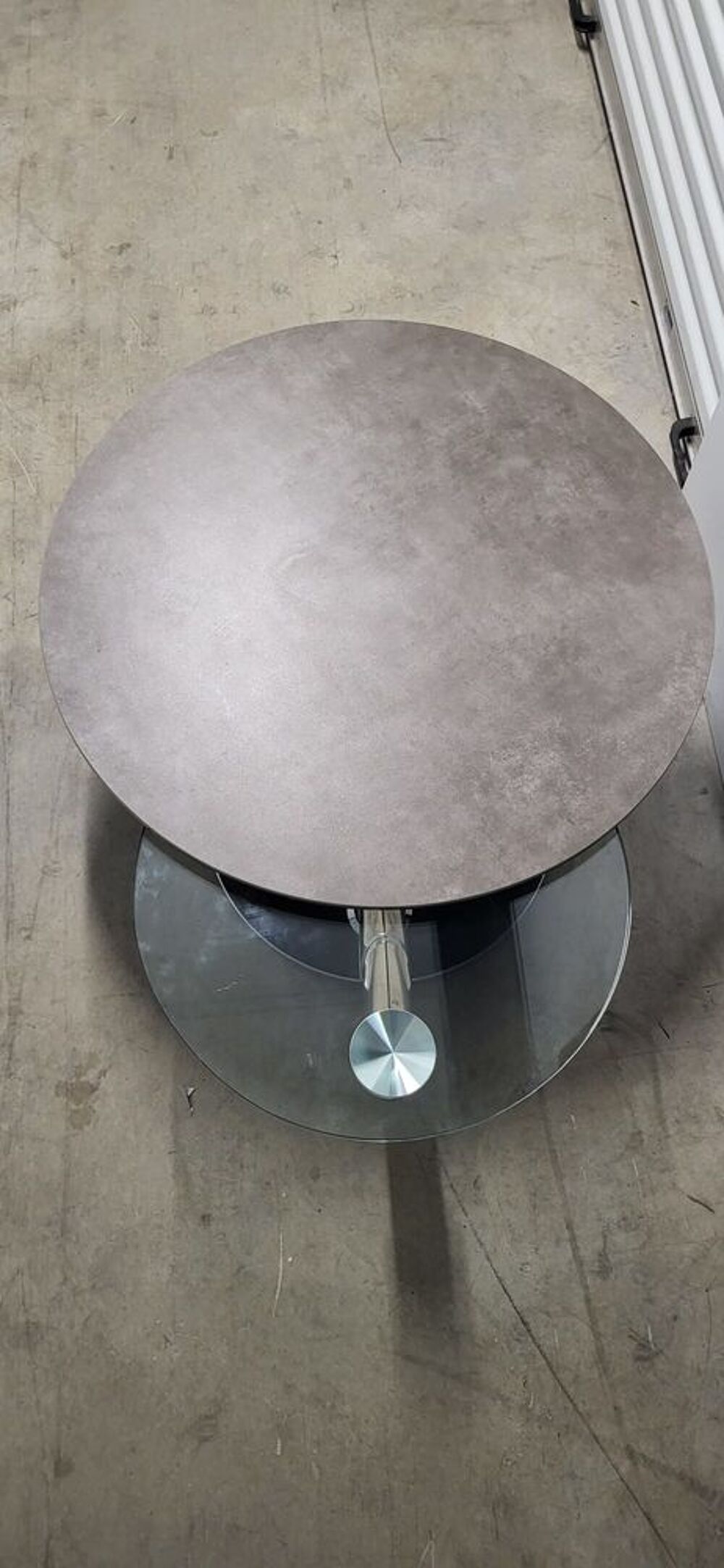 Table basse VEGA plateau c&eacute;ramique et verre Meubles