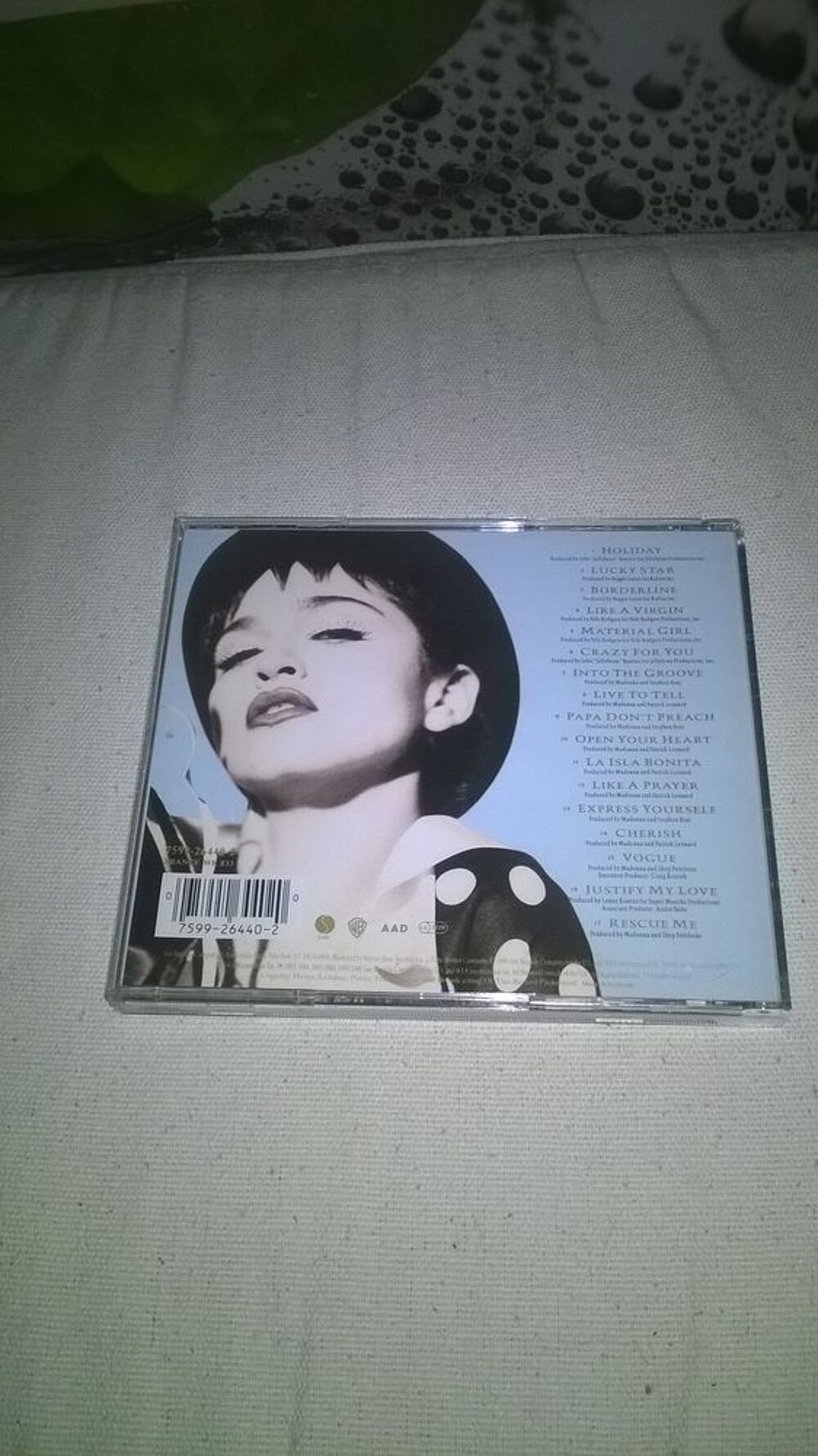 CD Madonna
The Immaculate Collection
1990
Excellent etat
CD et vinyles