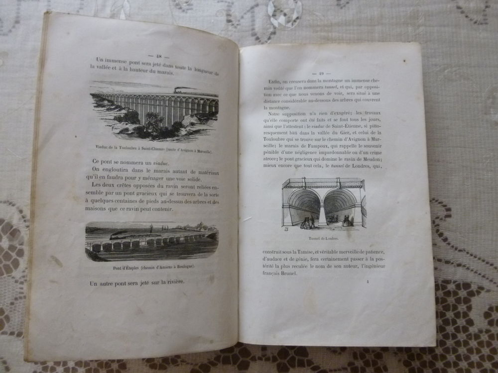 HISTOIRE DES MOYENS DE COMMUNICATIONS .... 1851 . TRES RARE Livres et BD