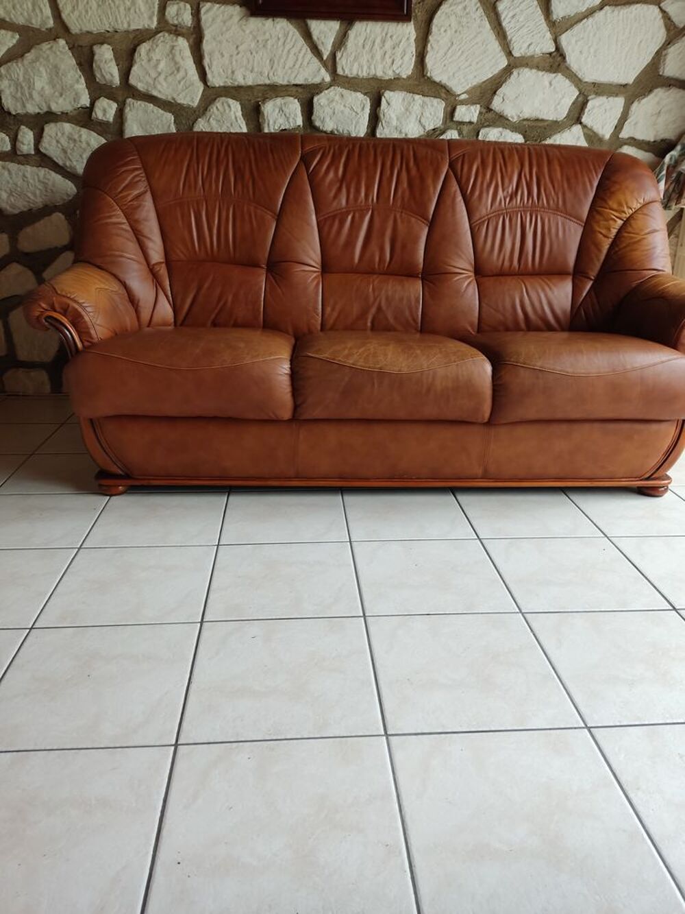Canap&eacute;+ 2 fauteuils cuir Meubles