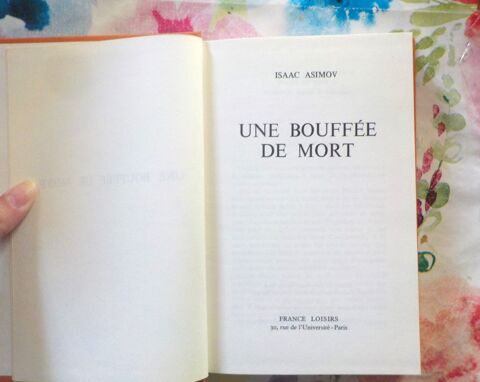 UNE BOUFFEE DE MORT d'Isaac ASIMOV Ed. France Loisirs 8 Bubry (56)