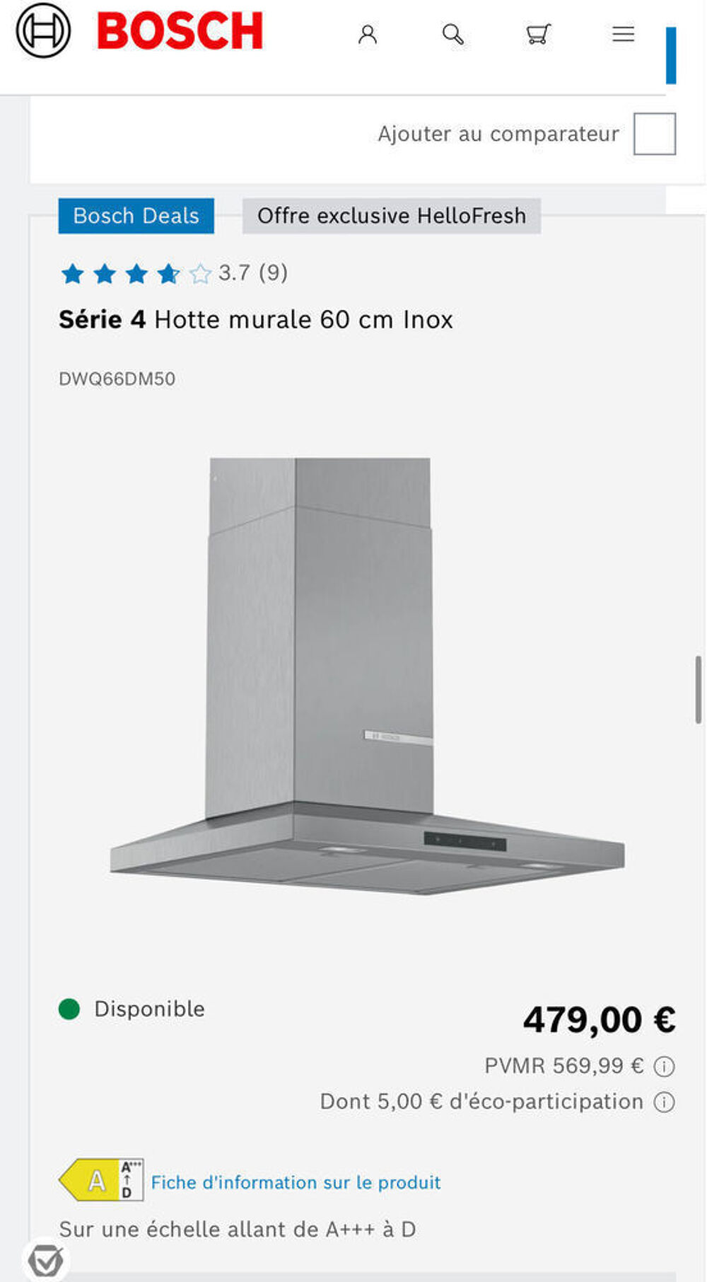 Cuisine meubles + &eacute;vier + plaque avec hotte Electroménager