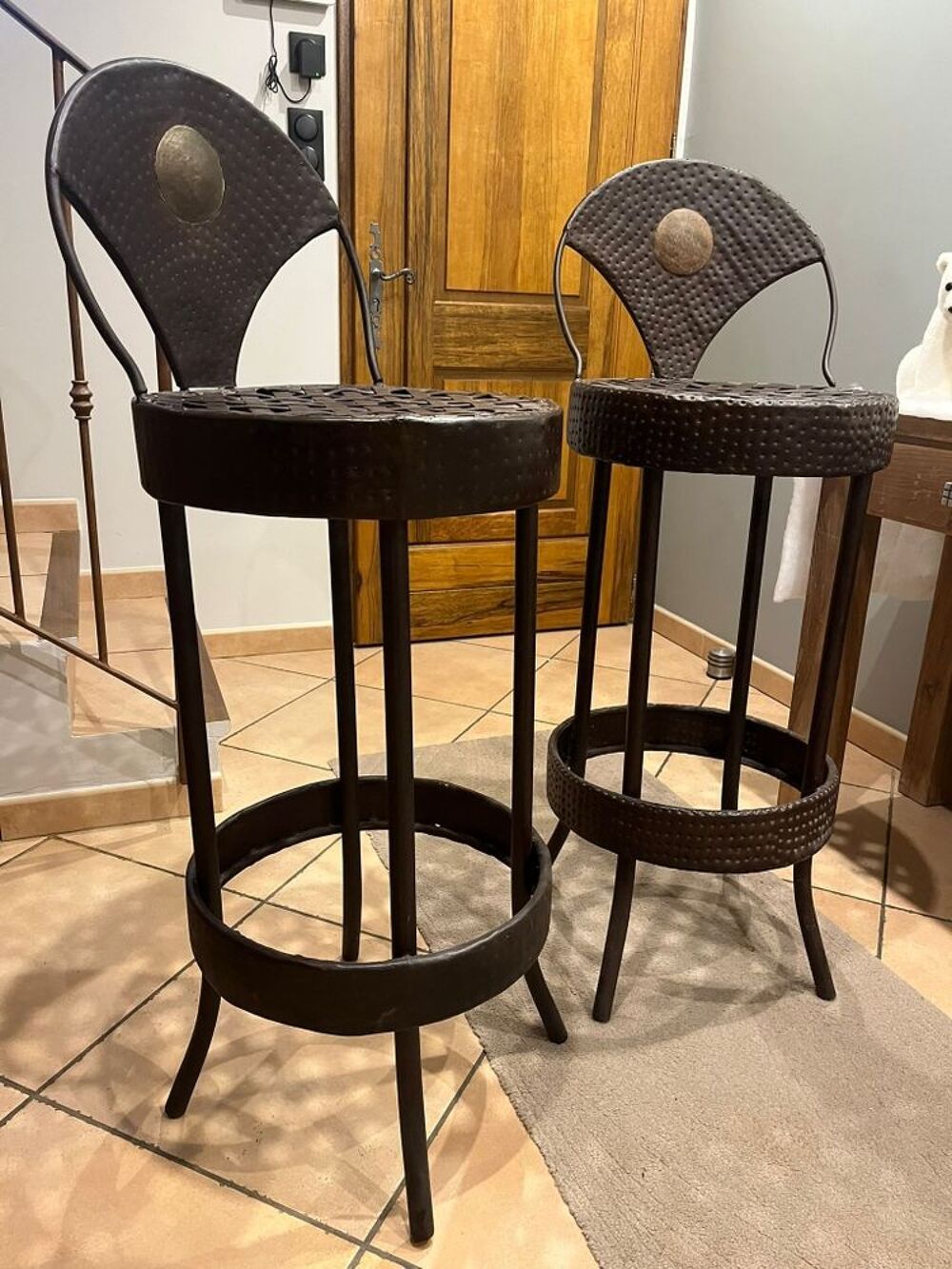 Tabourets de bar en fer forge Meubles