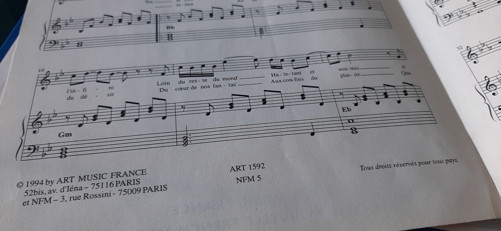 Partition Toi et moi Charles Aznavour 