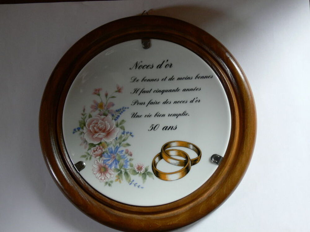 Assiette souvenir "Noces d'Or" Décoration