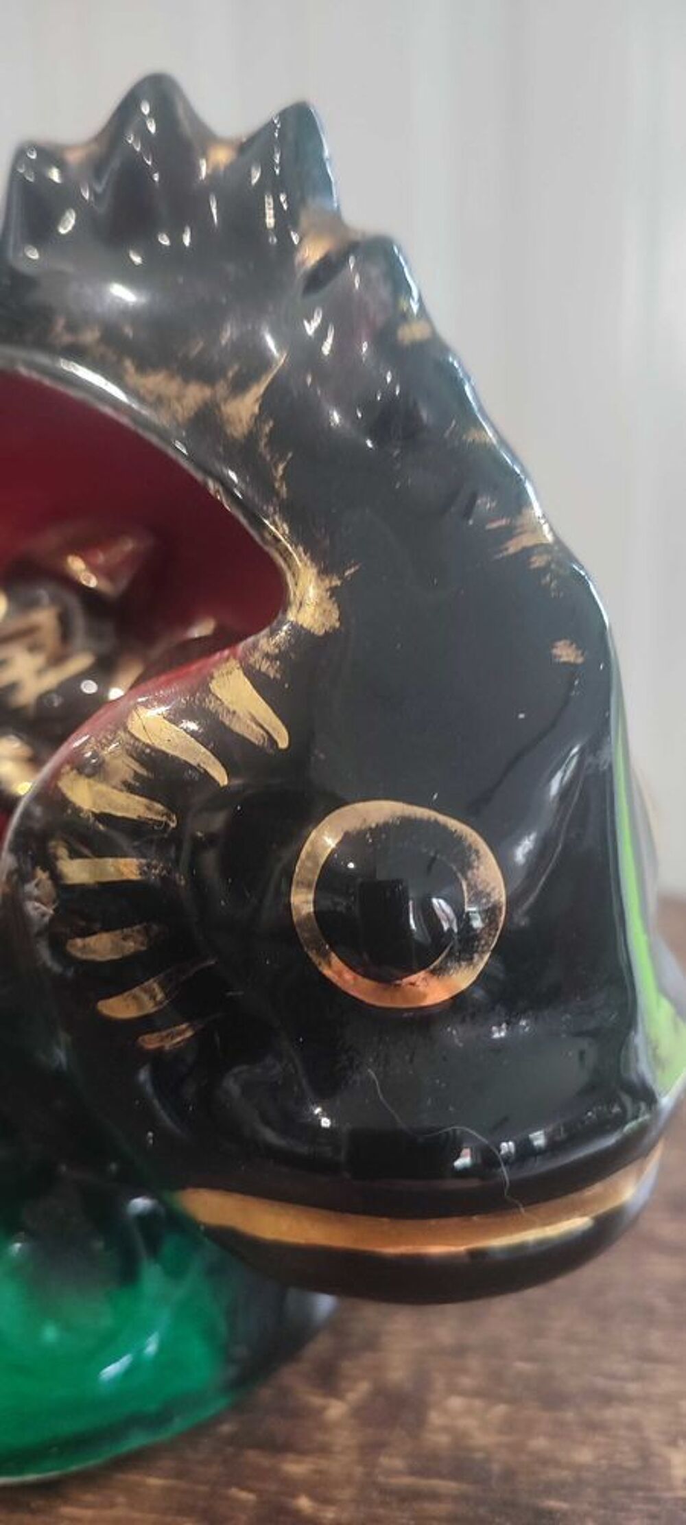 Lampe poisson c&eacute;ramique Vallauris 