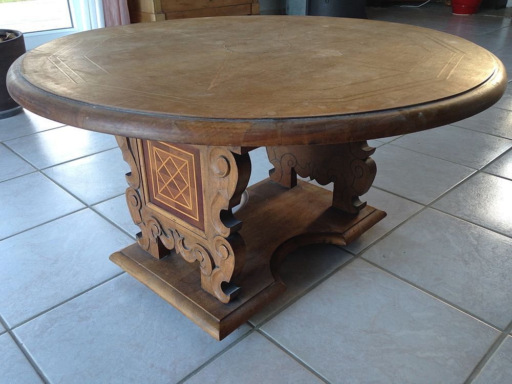 TABLE de SALON avec PIEDS MARQUETES Meubles