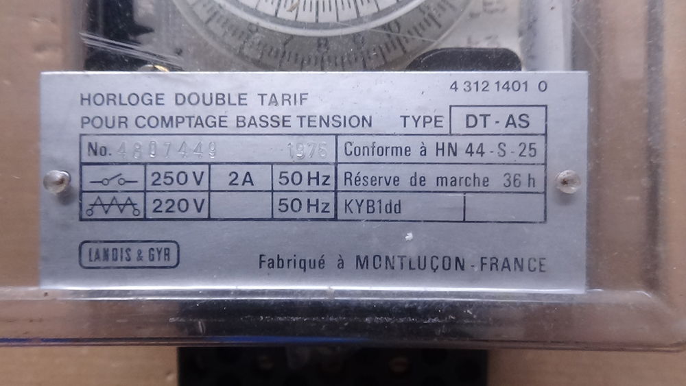 HORLOGE DOUBLE TARIFS Bricolage