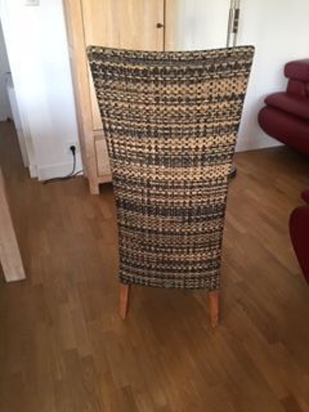 Chaise de salle &agrave; manger cabana loom pied teck H et H Meubles