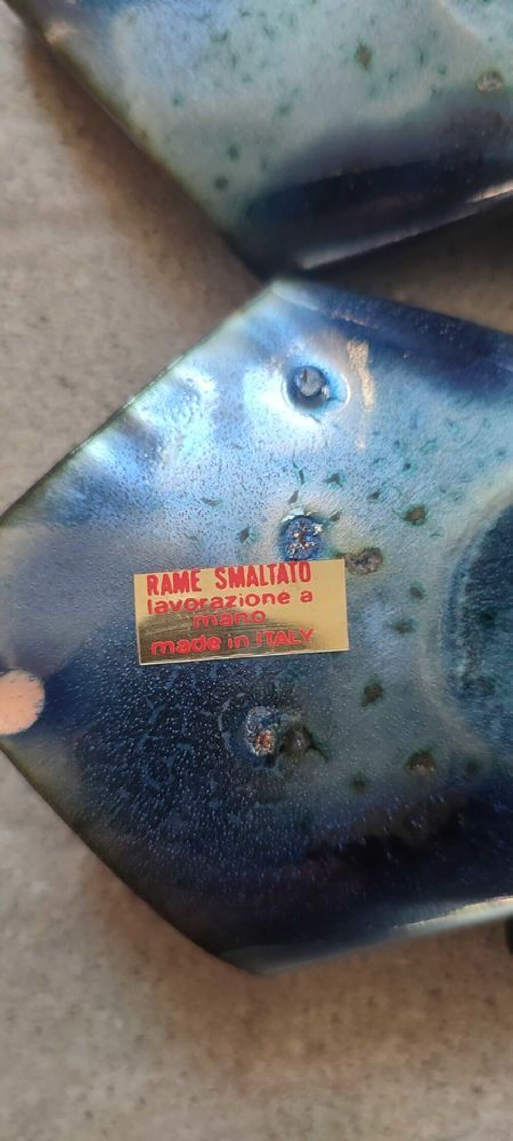 Vide-poches+X5+en+Rame+Smaltato++Italie,+ann&eacute;es+60-70 