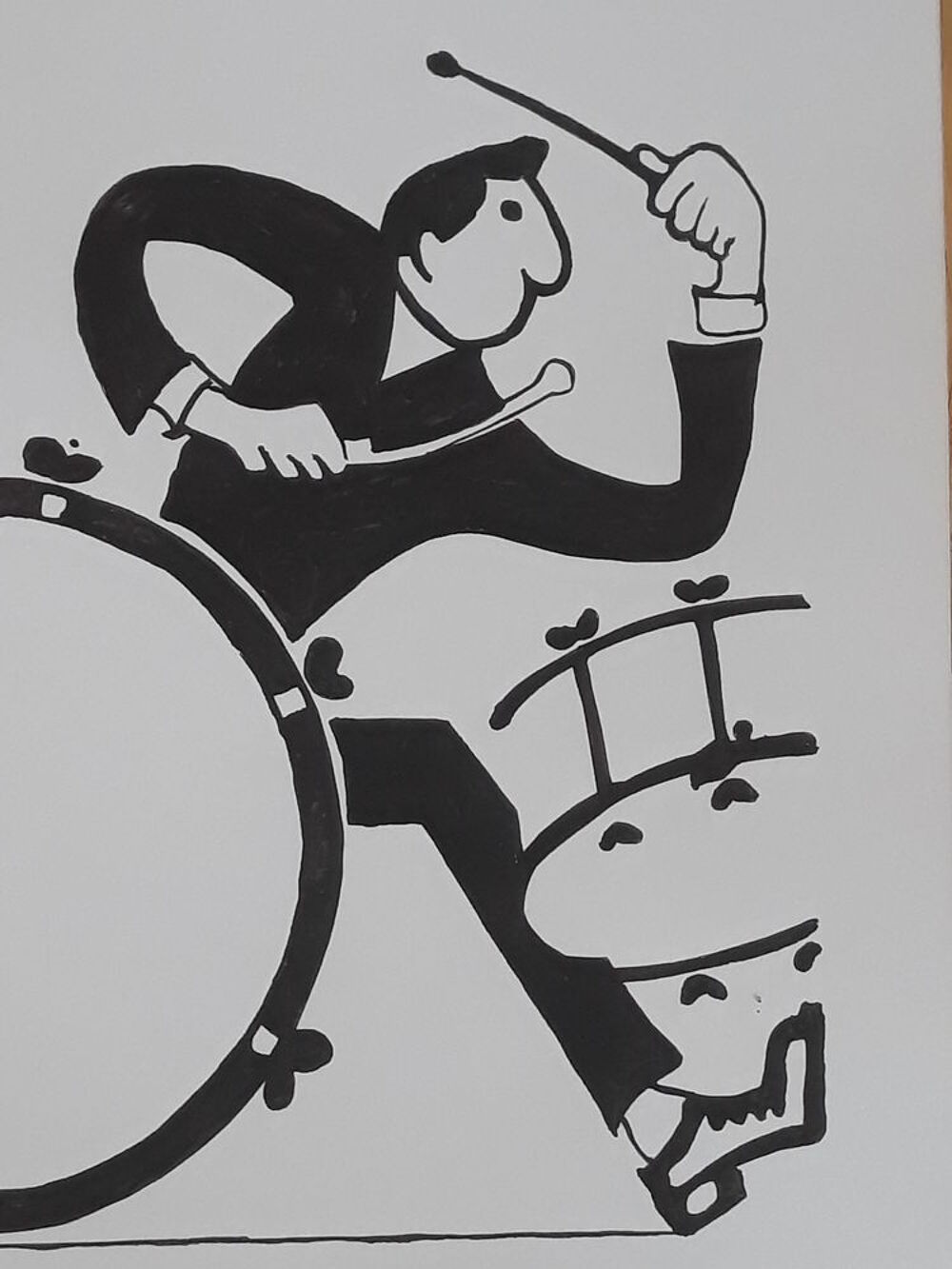 Le Batteur: A4 Peinture Moderniste D&eacute;corative Décoration