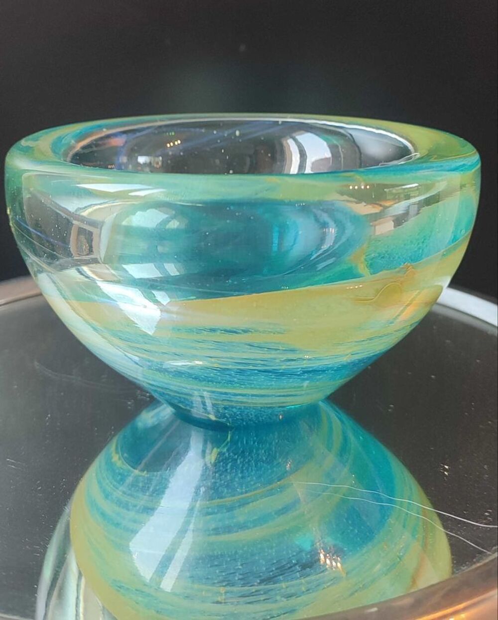Bol Mdina Glass Artisanat d'art de Malte. 
