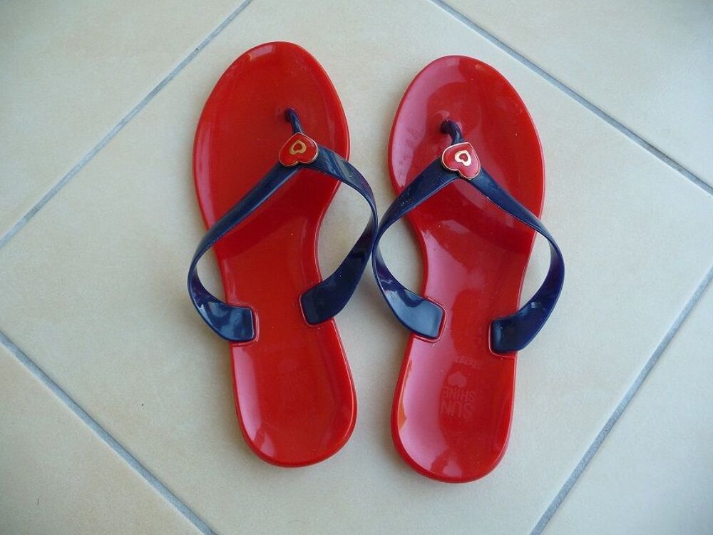 Tongs rouges femme taille 38 Chaussures