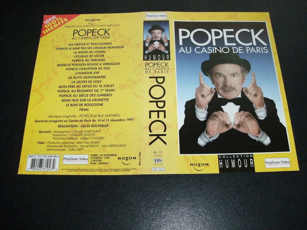 Spectacle : &quot; Popeck au casino de Paris &quot; DVD et blu-ray