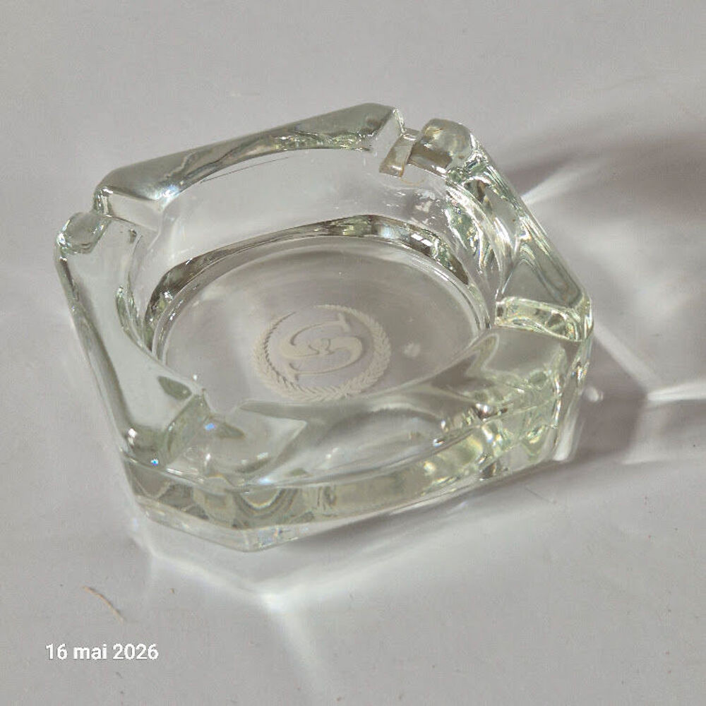 Cendrier vintage pour h&ocirc;tel Sheraton - Verre &eacute;pais et &eacute;pais, 