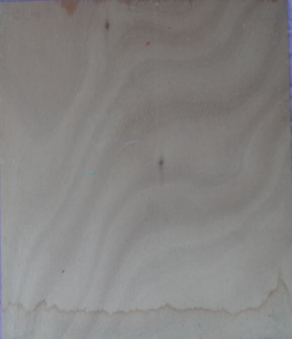 Peinture sur bois arbre et ciel jaune 37,8 cm x 32 cm
Décoration