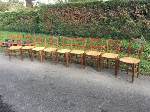 Chaise paillée rustique / table de ferme /auberge (G) 10 Castres (81)