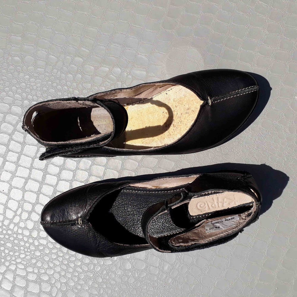 Ballerines Cuir Noir "Khrio" Femme Pointure 37 Chaussures