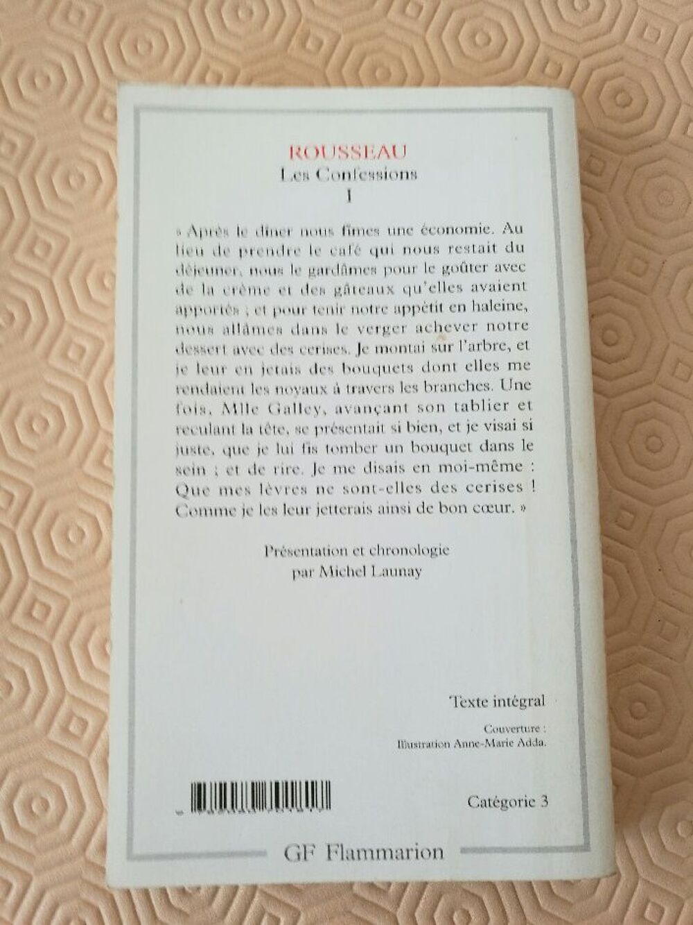 Livre Rousseau "les confessions" tome 1 Livres et BD