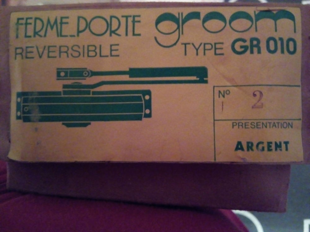 Ferme porte r&eacute;versible groom gr010 force N&deg; 2 ARGENT Bricolage