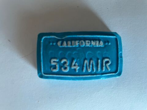 Gomma gomme eraser collection plaque California bleu 5 Bures-sur-Yvette (91)