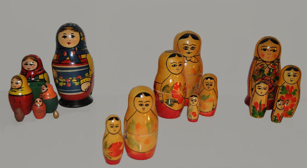 Poup&eacute;es russes matriochka lot de 4 Décoration