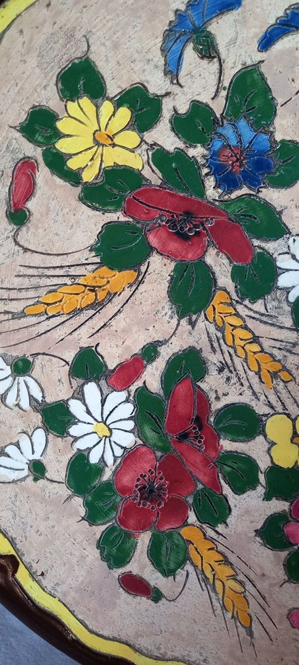 Plat c&eacute;ramique J&eacute;r&ocirc;me MASSIER Vallauris cloisonn&eacute; sign&eacute; 