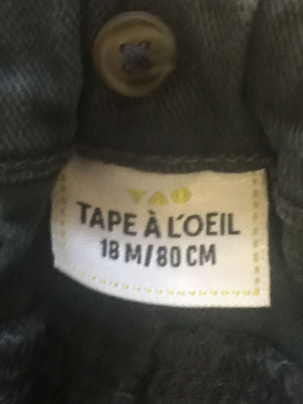 Jean enfant gar&ccedil;on &quot; Tape &agrave; l' oeil &quot; Puriculture