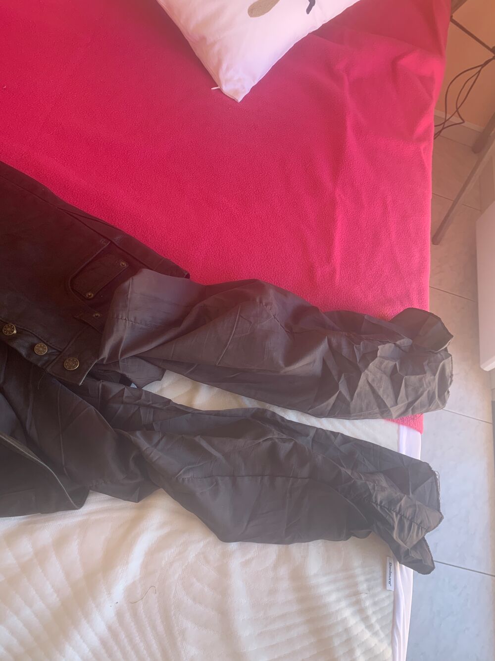 Pantalon coupe 501 cuir retourn&eacute; Vêtements