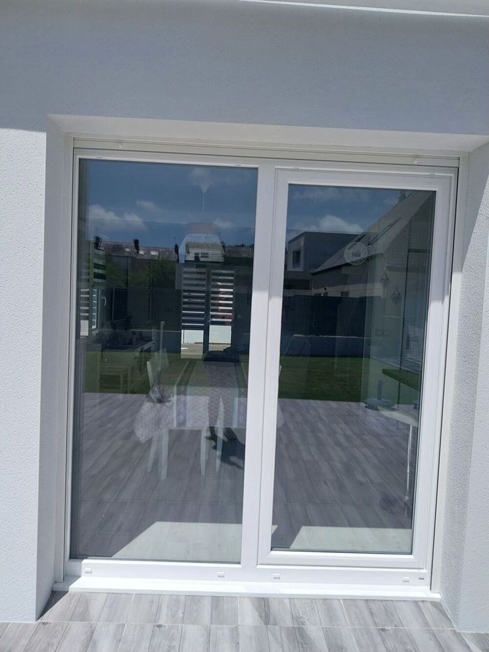 baie coulissante PVC 2 vantaux avec oscillo battant Bricolage