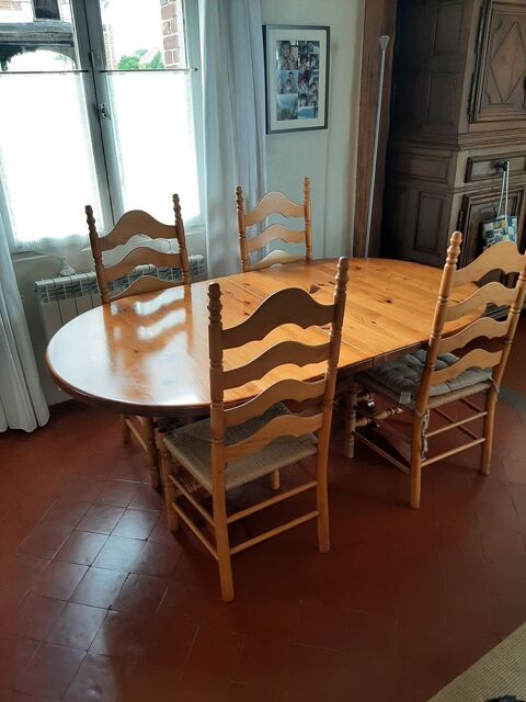 Table de salle  manger et ses 4 chaises 150 Lataule (60)