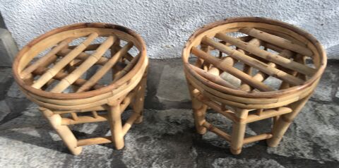 Lot de 2 Tabourets en rotin.  40 Clermont-Ferrand (63)