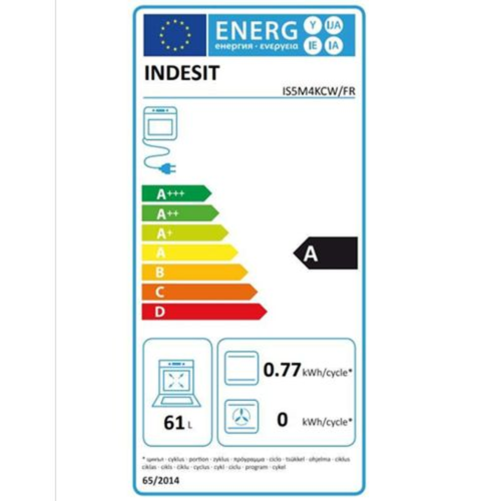 Gaziniere MIXTE INDESIT IS5M4KCW/FR en tres bon etat Electroménager