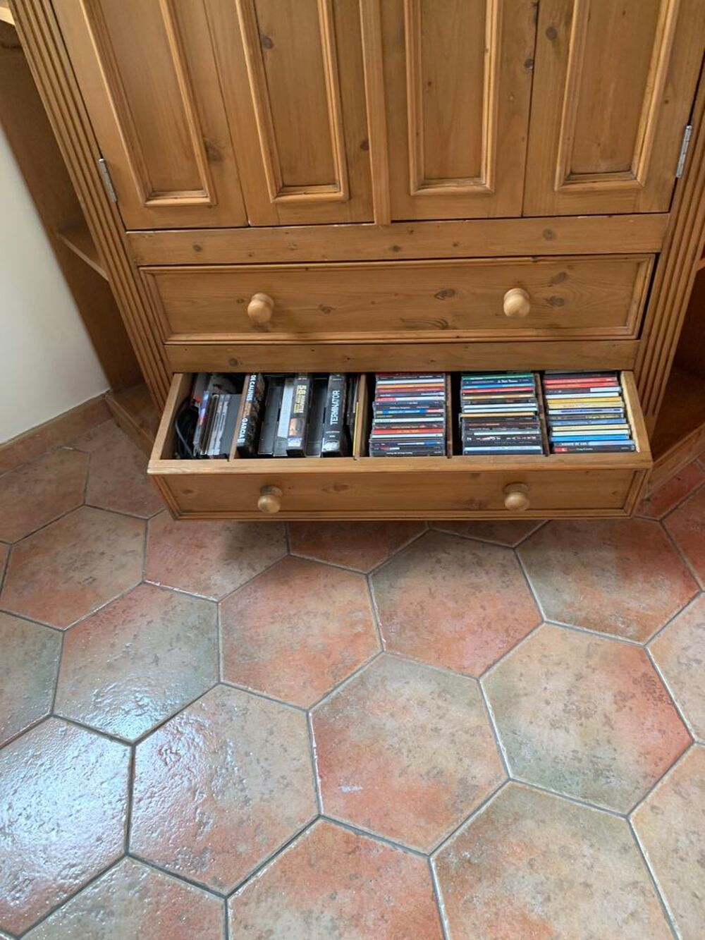 Meuble TV pin cire Interior's d angle Meubles