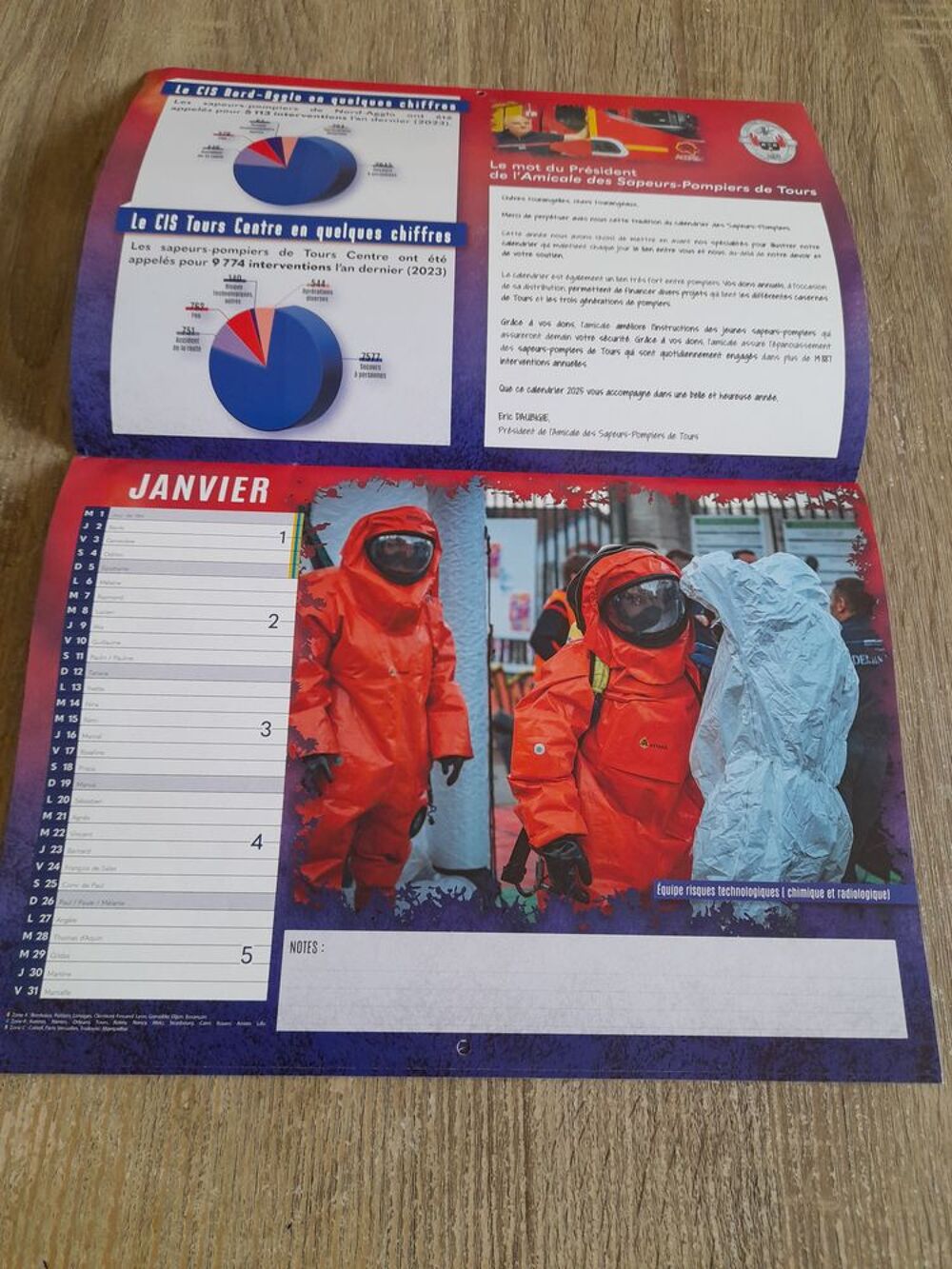 Calendrier Pompiers 2025 