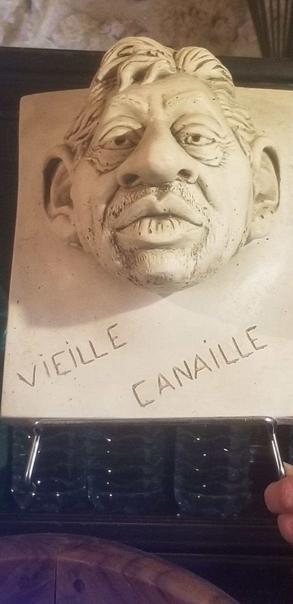 Buste Serge Gainsbourg en pl&acirc;tre 