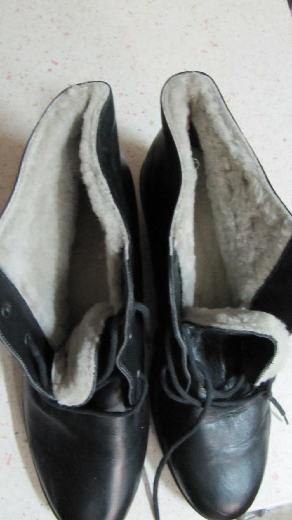 BOTILLON cuir fourr&eacute; 'agneau v&eacute;ritable'' P41 Chaussures